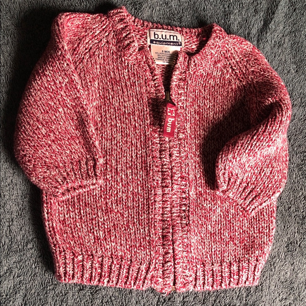 b.u.m. Kids Pink Marled Knit Cardigan